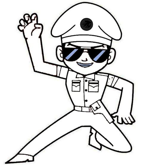 little singham drawing print.